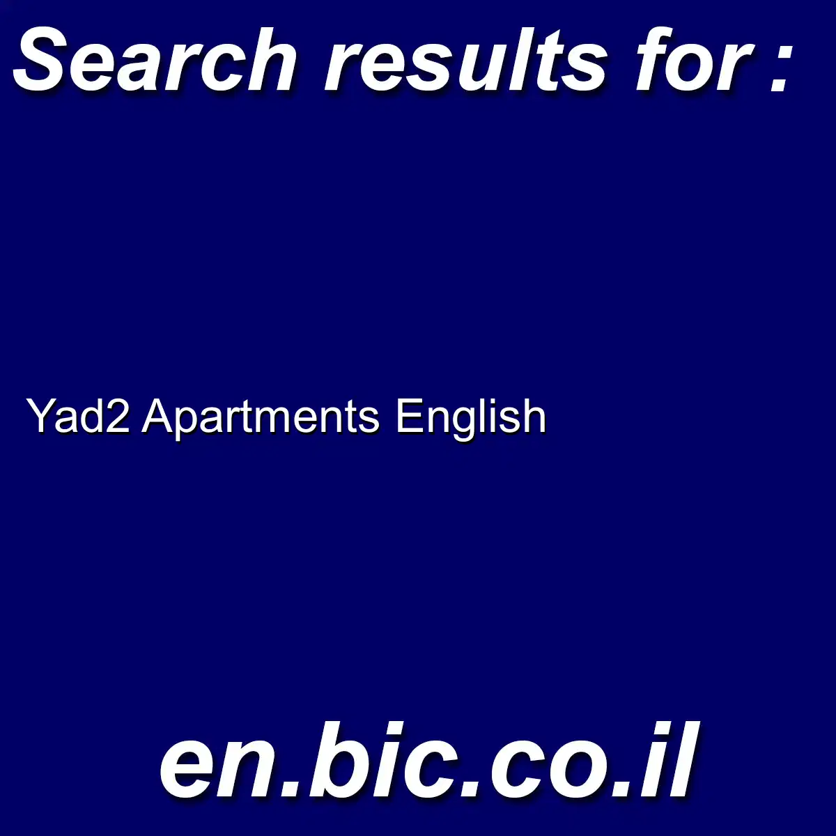 Yad2 apartments English