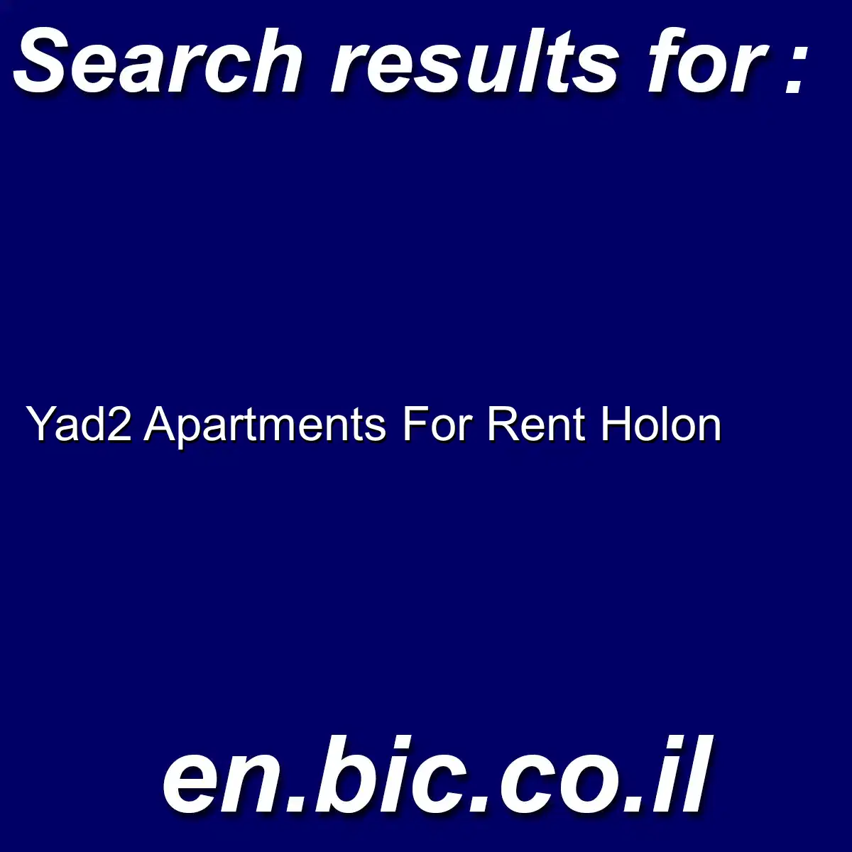 Yad2 apartments for rent Holon