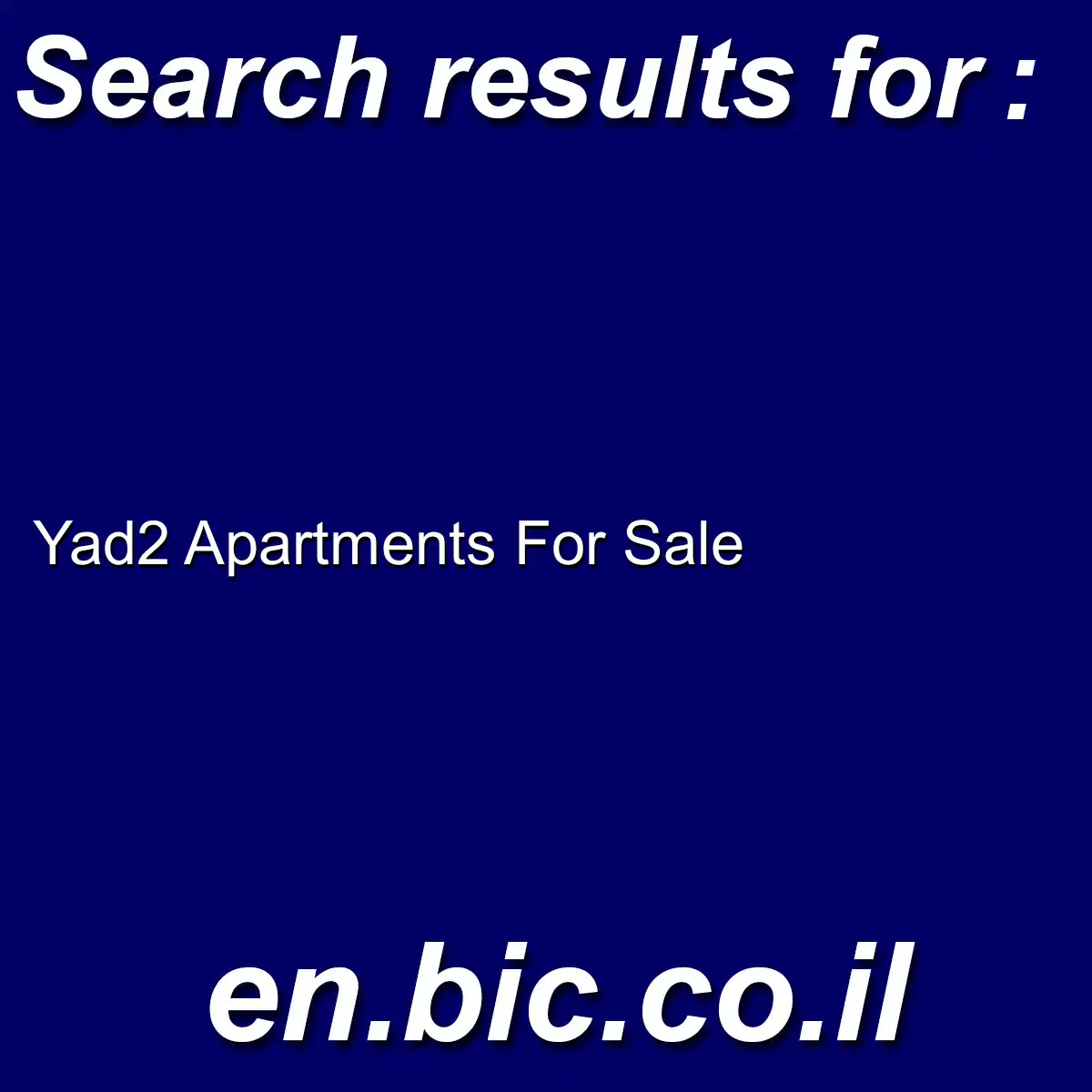 Yad2 Apartments for sale